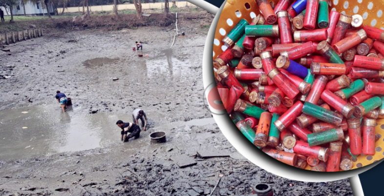 মাছ নয়, জালের টানে উঠছে থোকা থোকা গুলি!